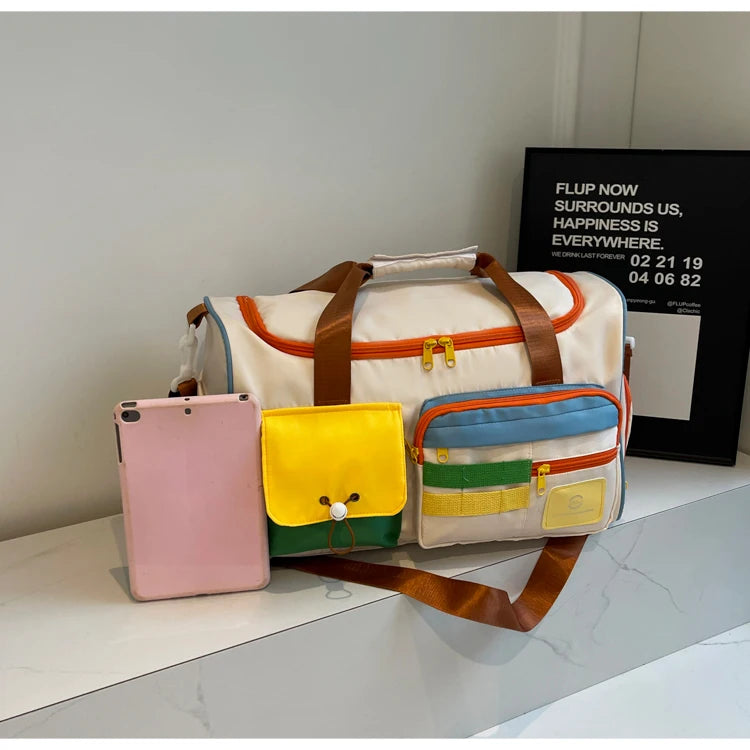 Travel Bag, Duffel Bag Cosmetics Bag, Professional Fitness Bag for Women