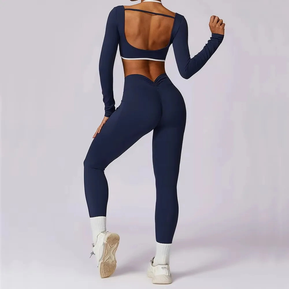 Yoga Set 2PCS Women Sportswear Push Up Workout Clothes