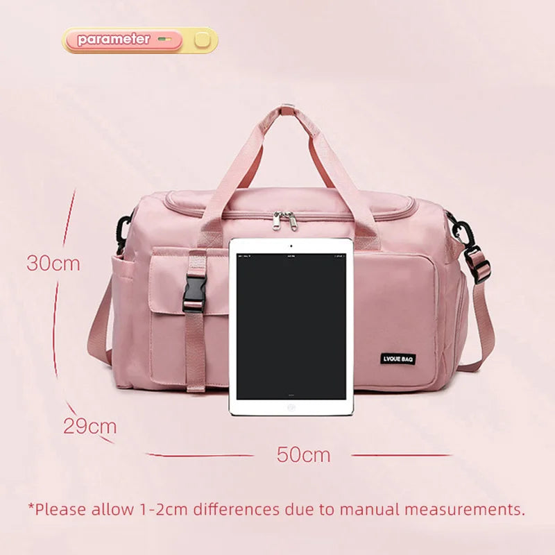 Sports Gym Bag Travel Dry Wet Handbag for Women
