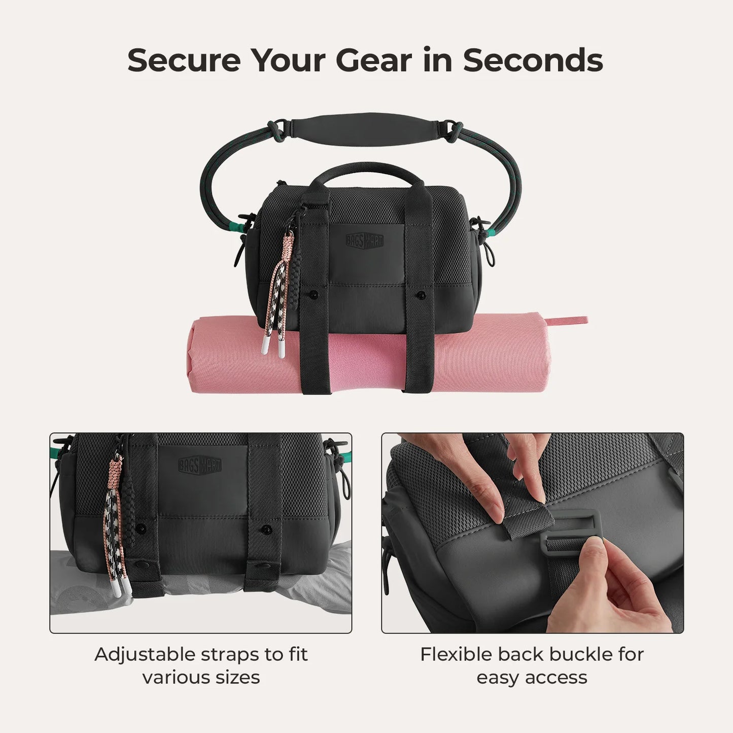 Boston Bag for Women Mini Duffel Shoulder Crossbody Bag Waterproof