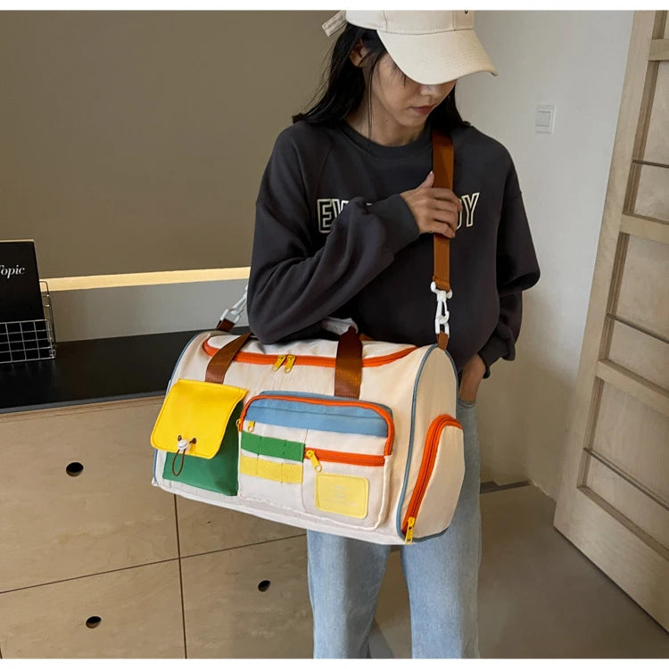 Travel Bag, Duffel Bag Cosmetics Bag, Professional Fitness Bag for Women