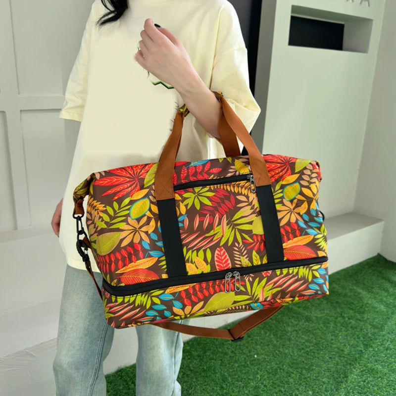 Travel Gym Bag Luggage Portable Fitness Shoulder Crossbody Handbags For Women