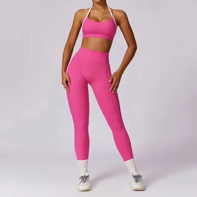 Yoga Set 2PCS Women Sportswear Push Up Workout Clothes