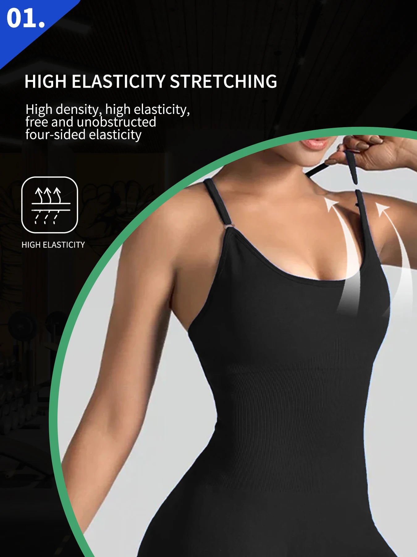 One-Piece Yoga Jumpsuit – Women’s Skinny Short Fitness Bodysuit