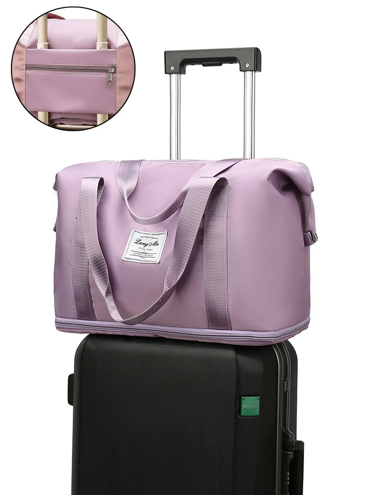 Travel Duffle Bag Nylon Waterproof Sports Gym Tote Bags for Women