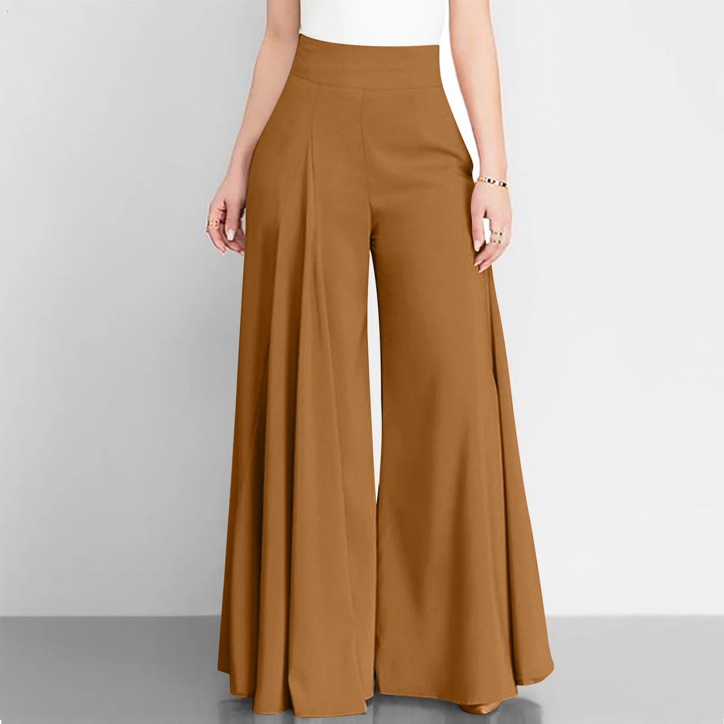 Fashion High Waist Wide Leg Pants For Women Elegant Casual Office