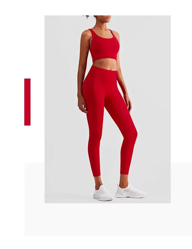 2 Piece Yoga Clothes Women's Tracksuit Athletic Wear Pilates Fitness Suit