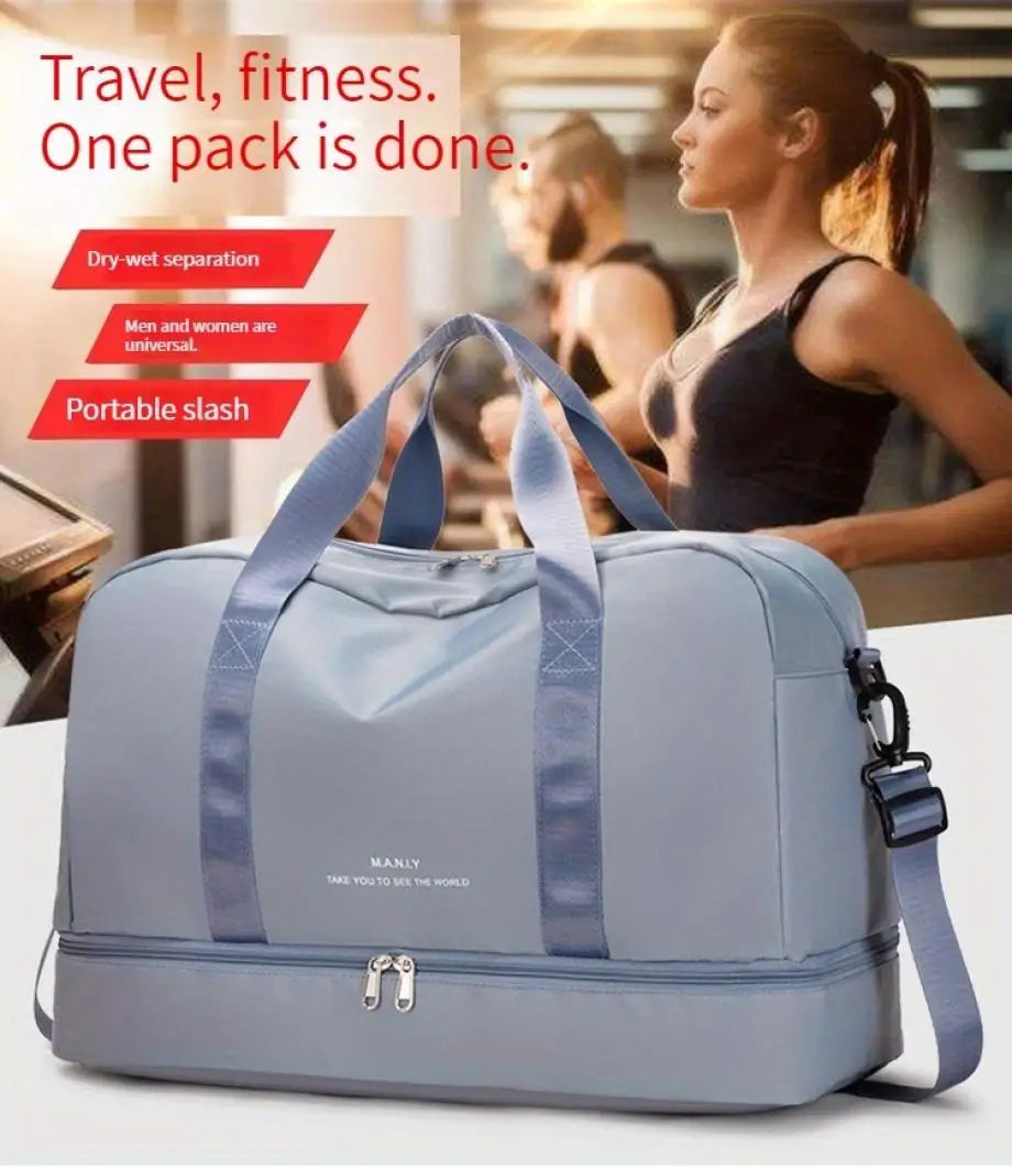 Expandable Travel Duffle Bag for Women, Sports Handbag, Fitness Bag, Large Capacity