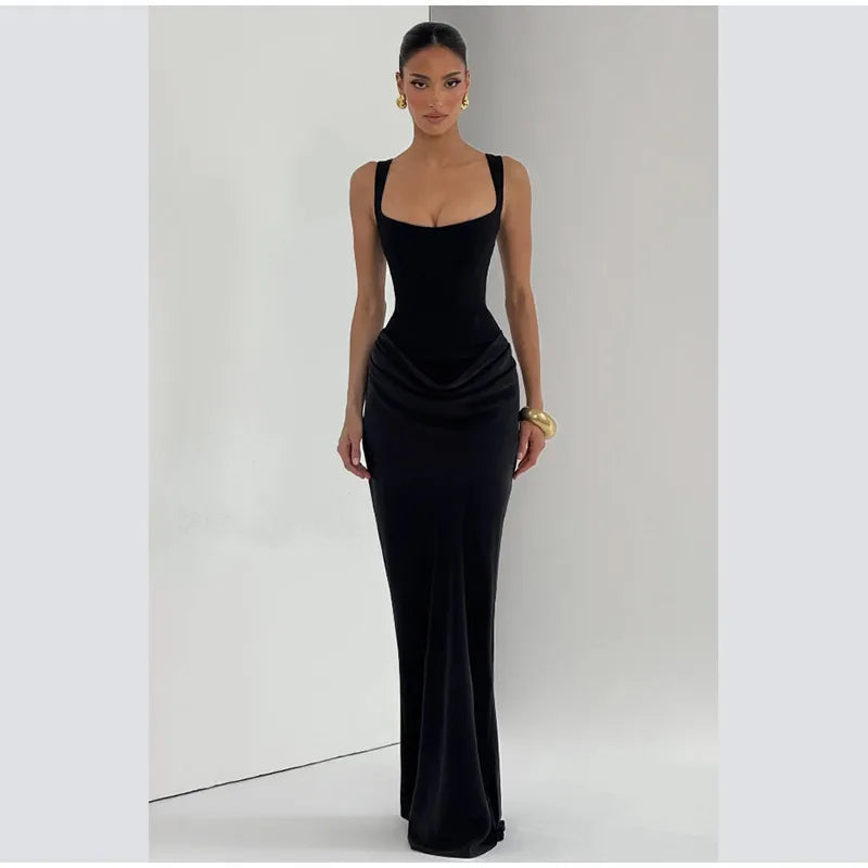 Sexy Square-Neck Halter Mini Dress – 2026 Summer Party Essential