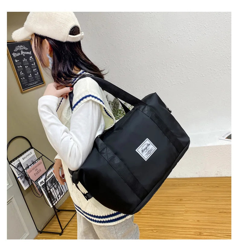 Travel Duffle Bag Nylon Waterproof Sports Gym Tote Bags for Women