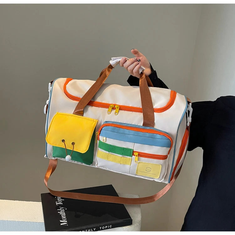 Travel Bag, Duffel Bag Cosmetics Bag, Professional Fitness Bag for Women