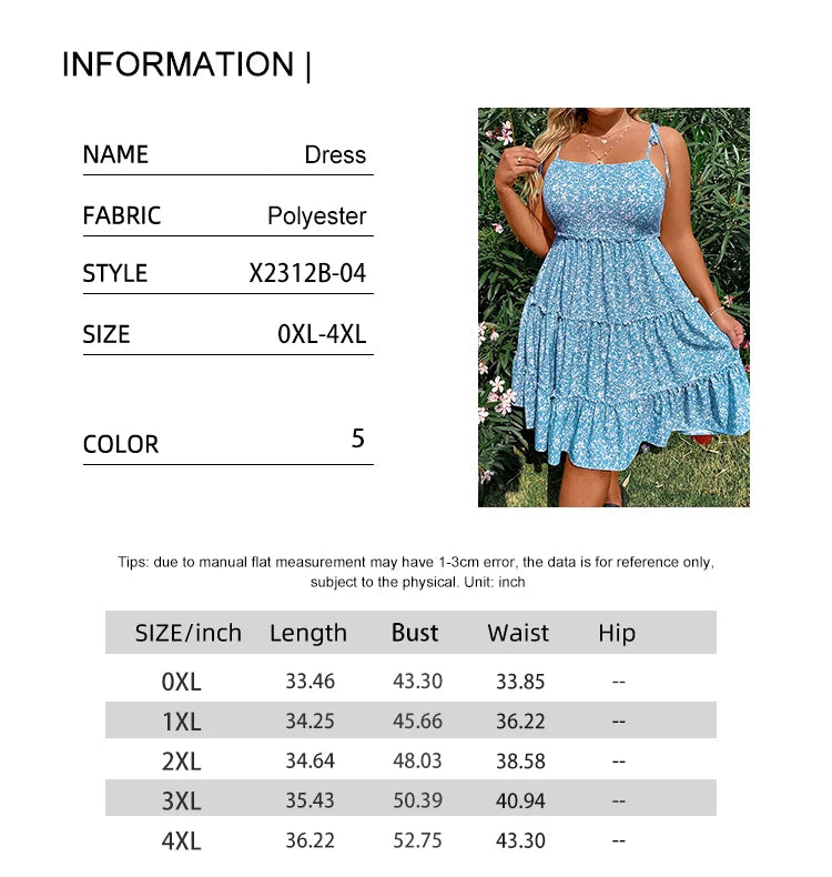 Plus Size Women's Mini Floral Dresses Half Bodycon Short Sleeve Summer Sling Comfortable Casual Best Choice for Summer