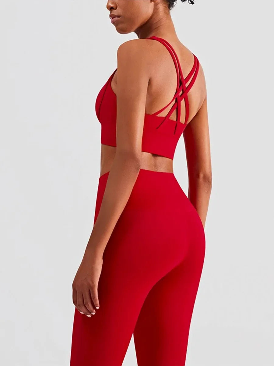 2 Piece Yoga Clothes Women's Tracksuit Athletic Wear Pilates Fitness Suit