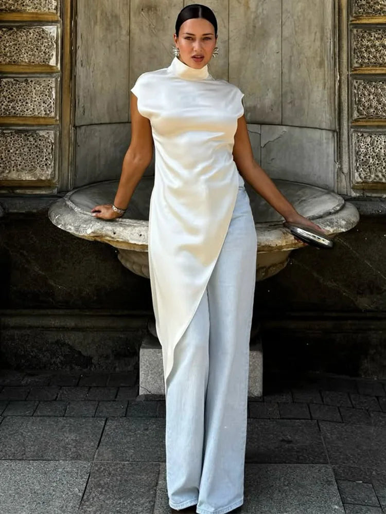 Women Solid Fashion Satin Maxi Dress