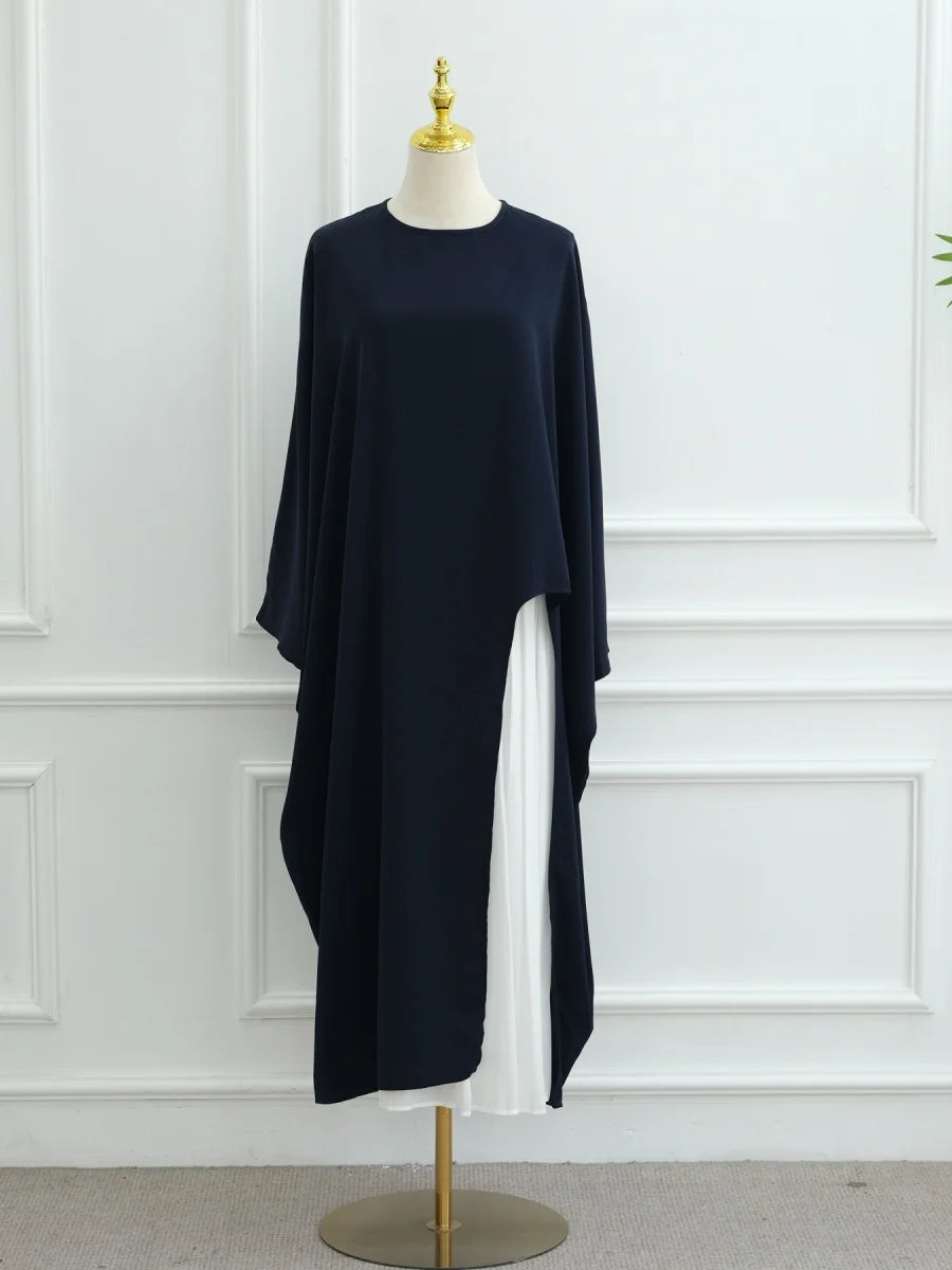 Elegant Modest Abaya – Irregular Solid Long Dress for Muslim Women