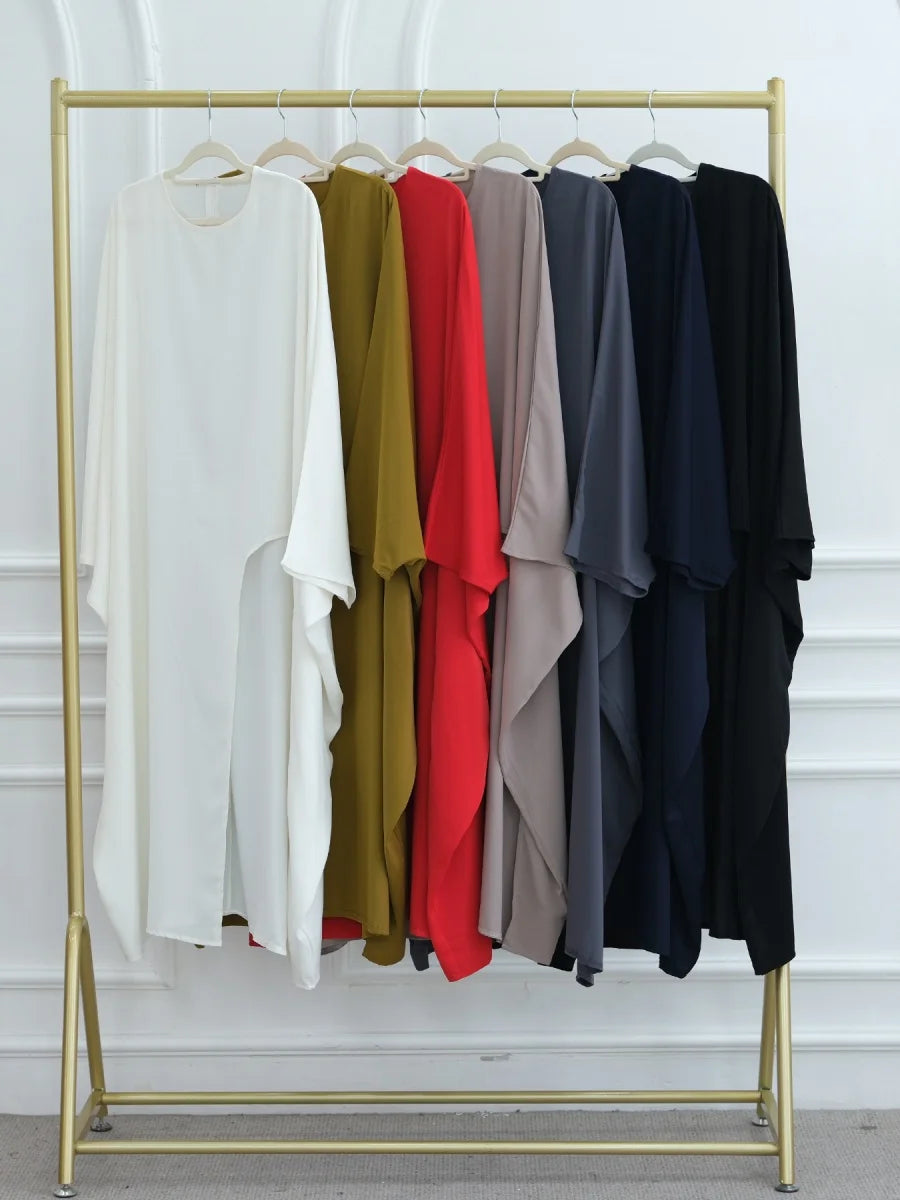 Elegant Modest Abaya – Irregular Solid Long Dress for Muslim Women