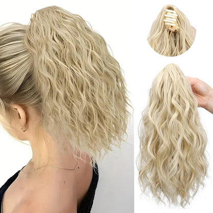 Water Wave Curly Claw Clip-in Ponytail Hair Extension