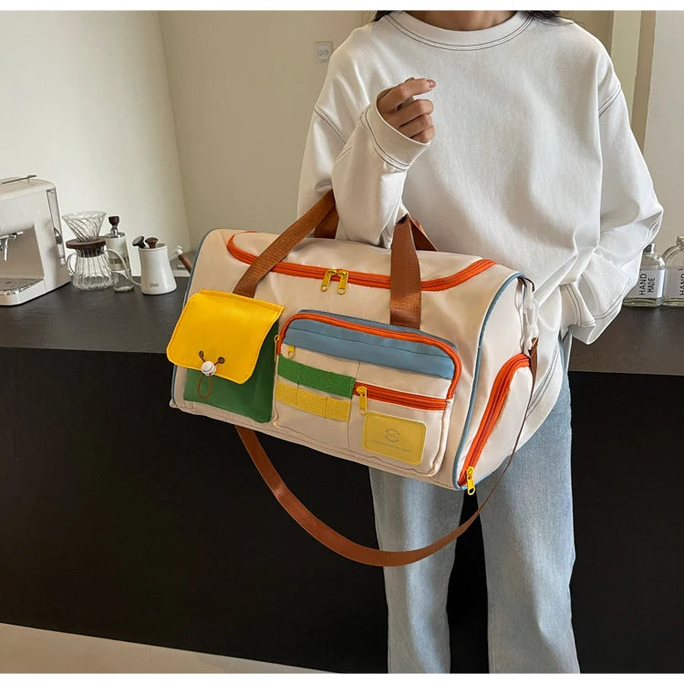 Travel Bag, Duffel Bag Cosmetics Bag, Professional Fitness Bag for Women