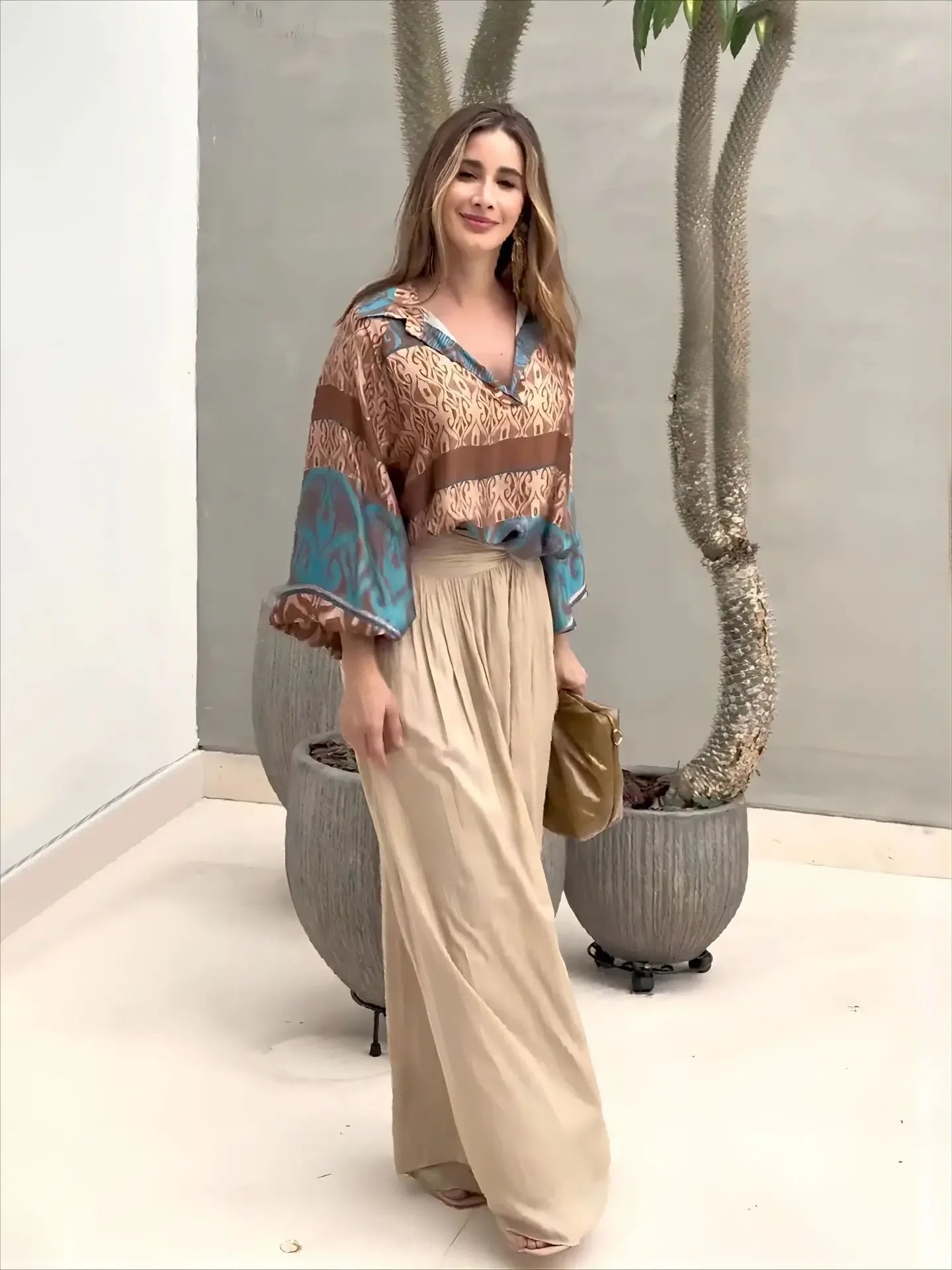 Pant Sets Two Pieces Women Tracksuit Ankle Length Wide Leg Pants