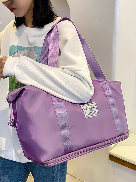 Travel Duffle Bag Nylon Waterproof Sports Gym Tote Bags for Women