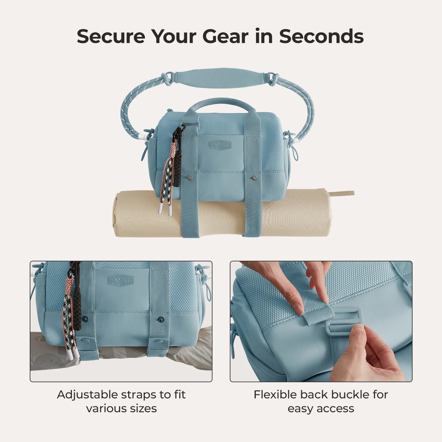 Boston Bag for Women Mini Duffel Shoulder Crossbody Bag Waterproof