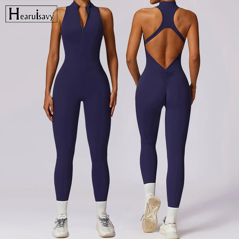 V-Back One-Piece Women’s Sports Jumpsuit