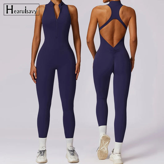 V-Back One-Piece Women’s Sports Jumpsuit