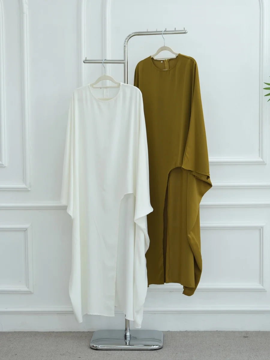 Elegant Modest Abaya – Irregular Solid Long Dress for Muslim Women