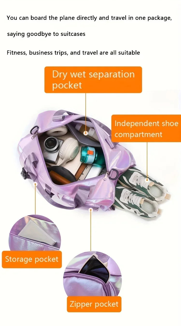 Large Capacity Women’s Nylon Travel Duffel Bag