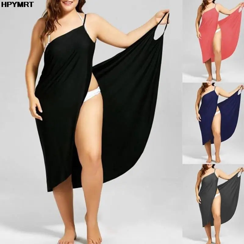 Women's Backless Crossover Swimsuit with Sheer Beach Wrap Skirt – 2K Tank Style