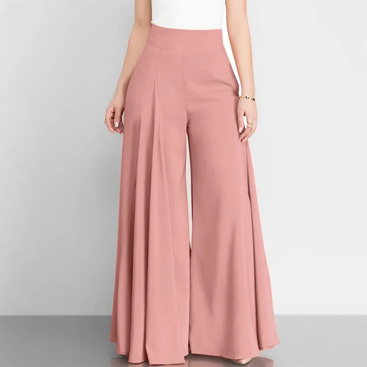Fashion High Waist Wide Leg Pants For Women Elegant Casual Office