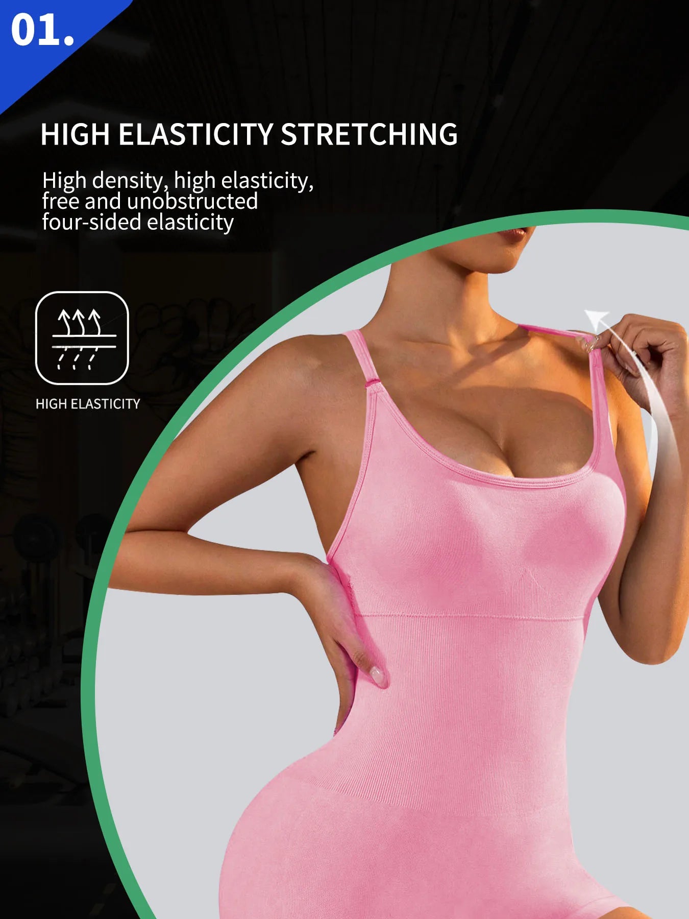 One-Piece Yoga Jumpsuit – Women’s Skinny Short Fitness Bodysuit