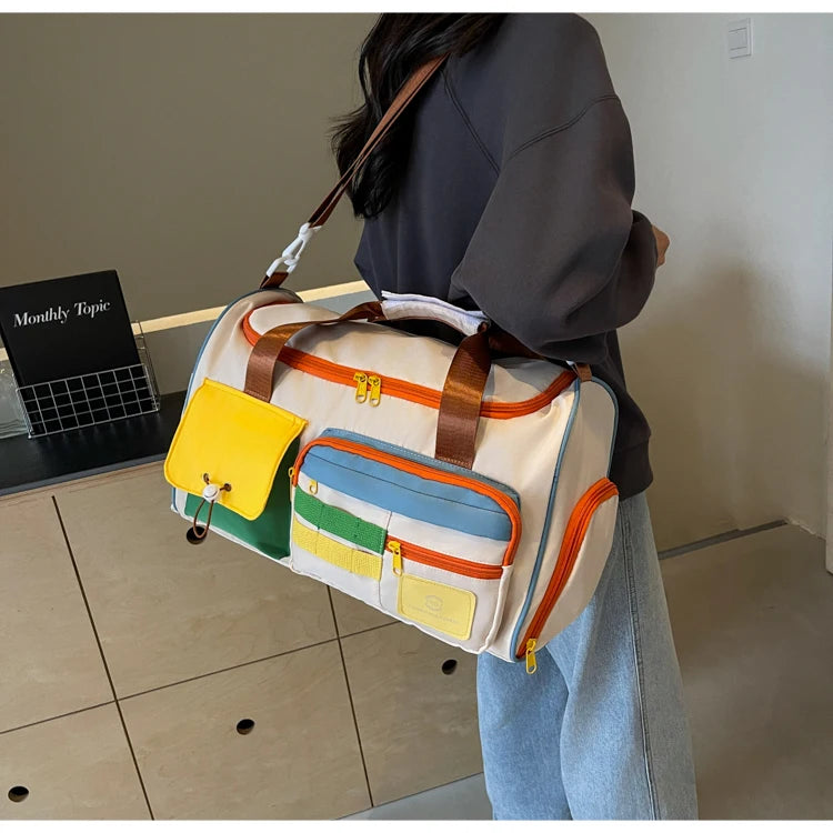 Travel Bag, Duffel Bag Cosmetics Bag, Professional Fitness Bag for Women