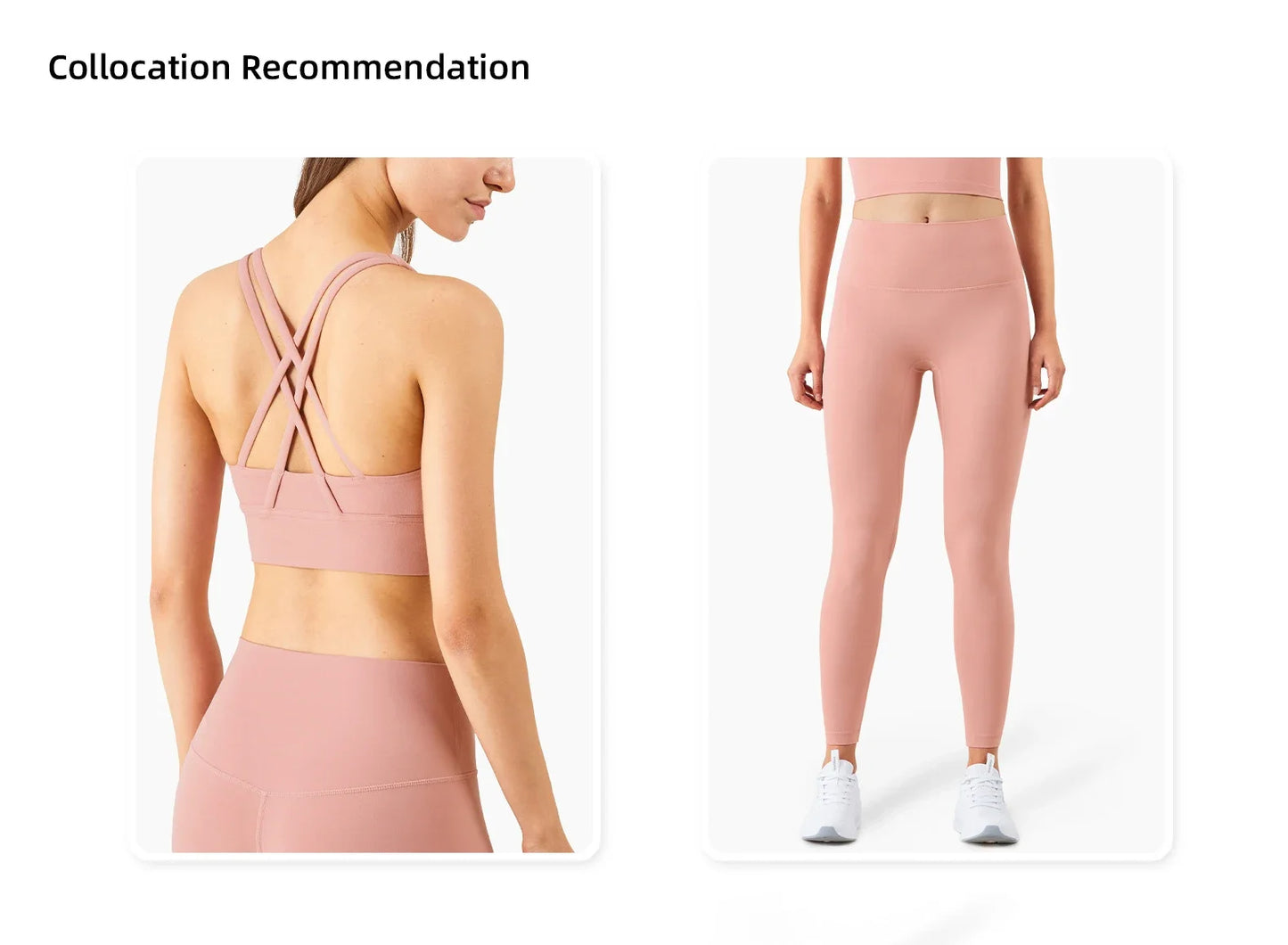 Summer New 2-Piece Yoga Set – Cross Back Sports Bra &amp; High-Waist Leggings