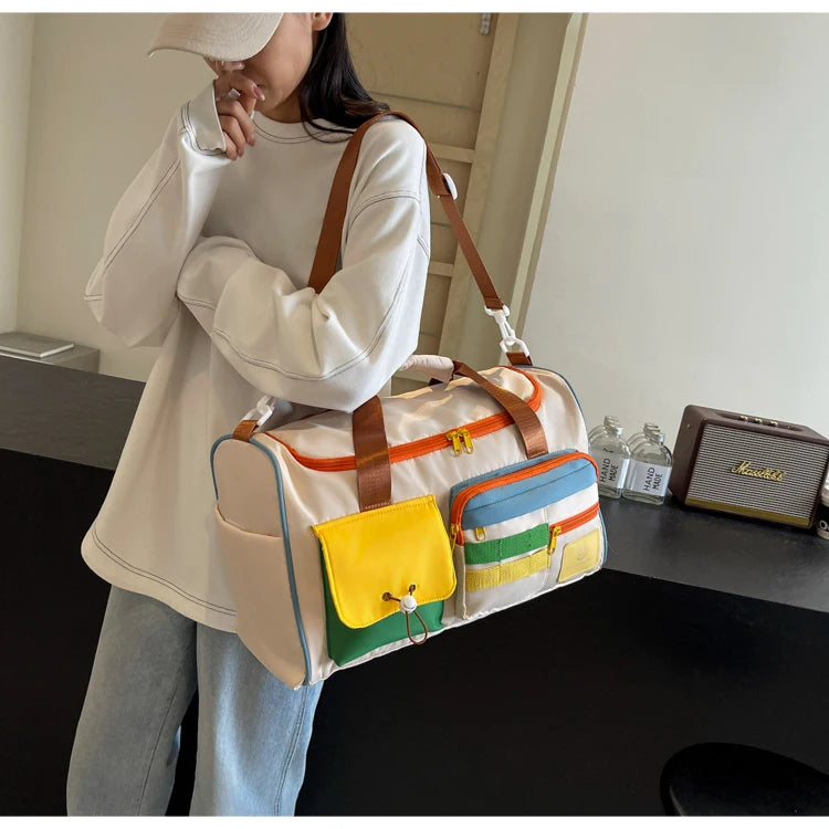 Travel Bag, Duffel Bag Cosmetics Bag, Professional Fitness Bag for Women