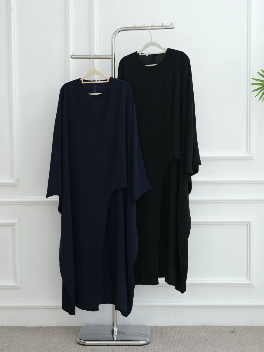 Elegant Modest Abaya – Irregular Solid Long Dress for Muslim Women
