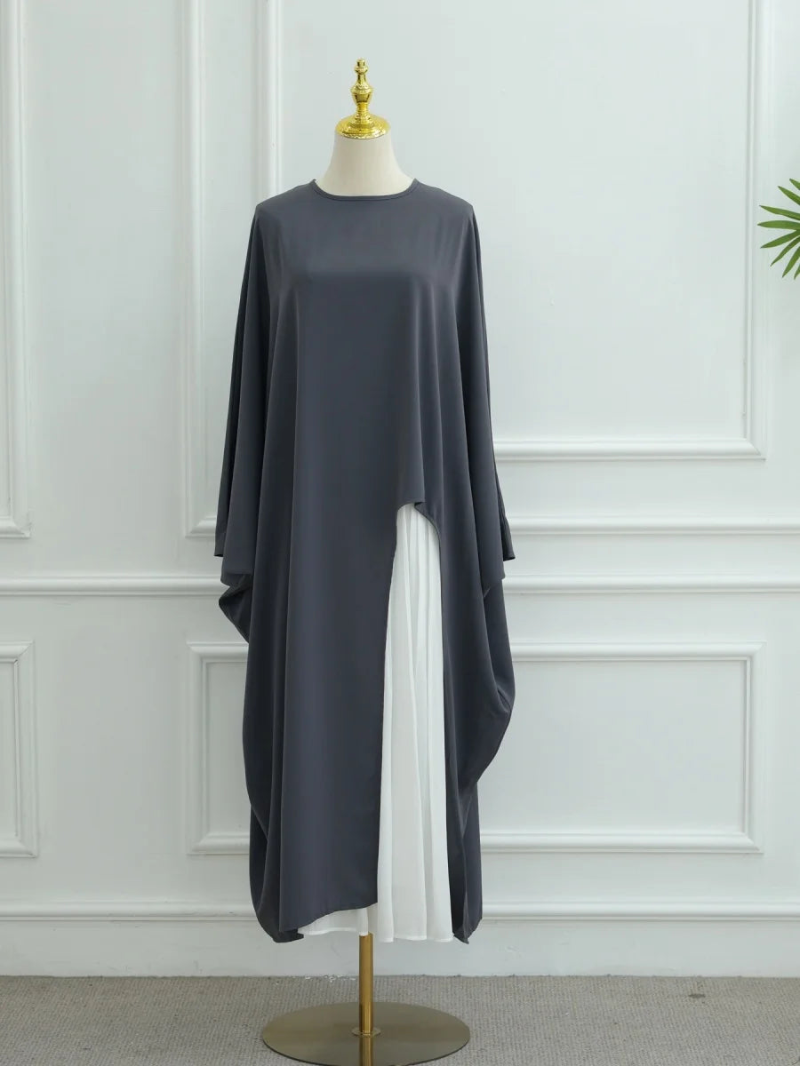 Elegant Modest Abaya – Irregular Solid Long Dress for Muslim Women