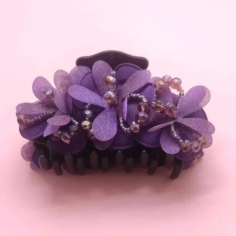 Women Hair Flowers  Claw Clips