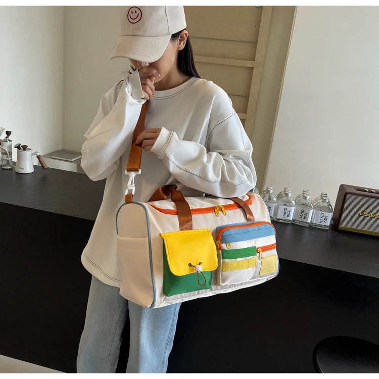 Travel Bag, Duffel Bag Cosmetics Bag, Professional Fitness Bag for Women