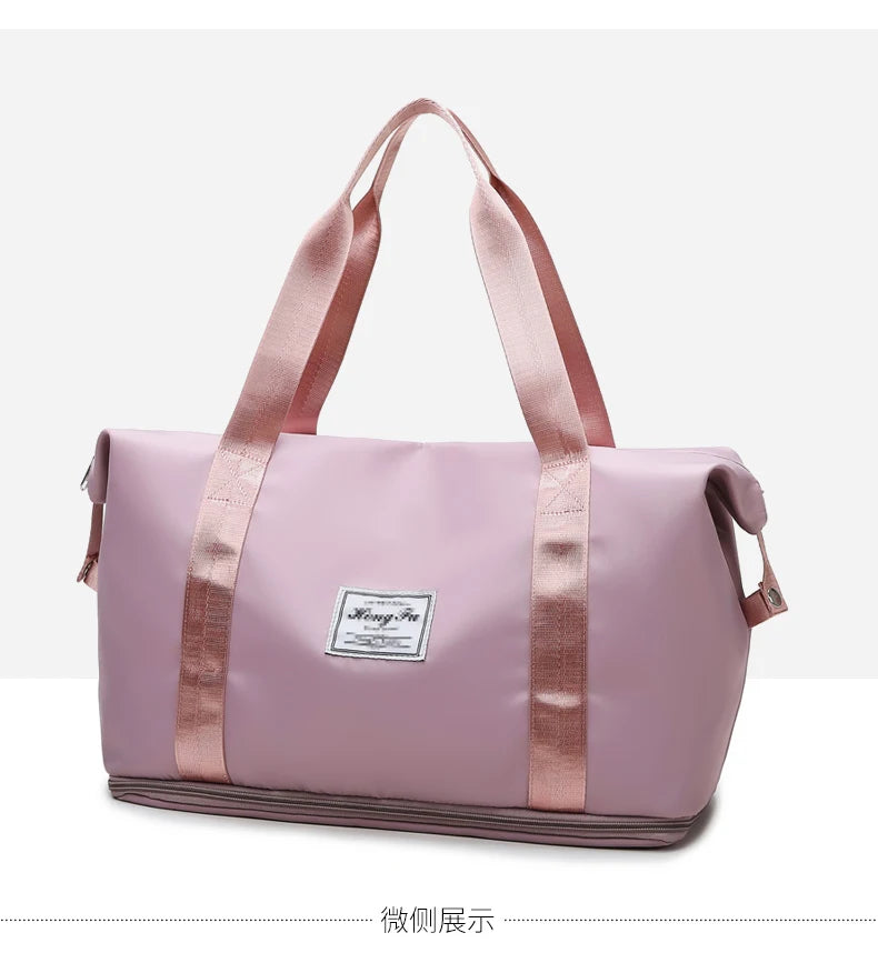 Travel Duffle Bag Nylon Waterproof Sports Gym Tote Bags for Women