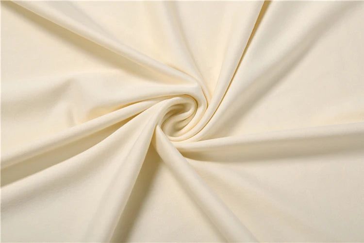 Nibber Elegant 2-Piece Set – Irregular Sleeve Crop Top &amp; Elastic Waist Long Skirt