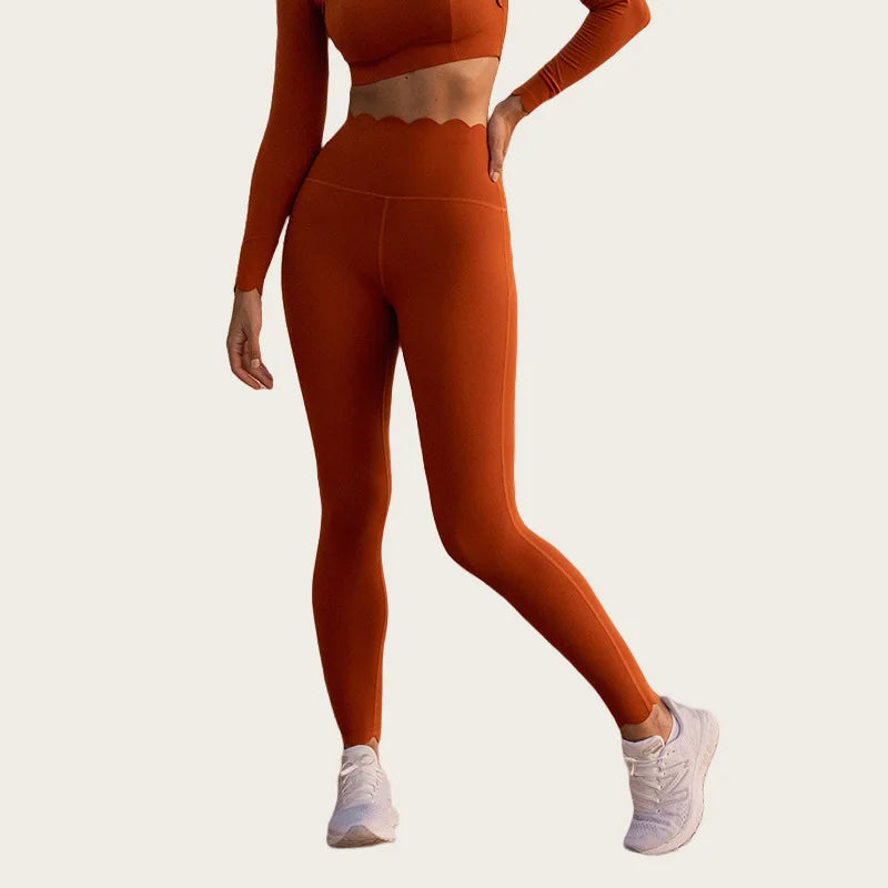 Black Square Neck Tight High Elastic Skinny Yoga Sports Long Sleeves