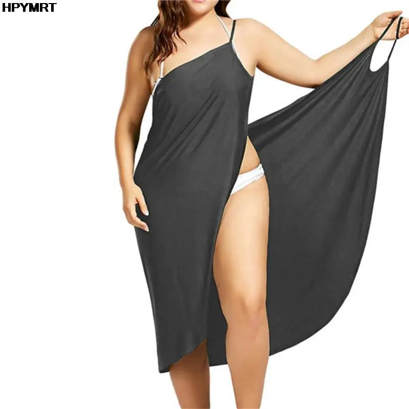 Women's Backless Crossover Swimsuit with Sheer Beach Wrap Skirt – 2K Tank Style