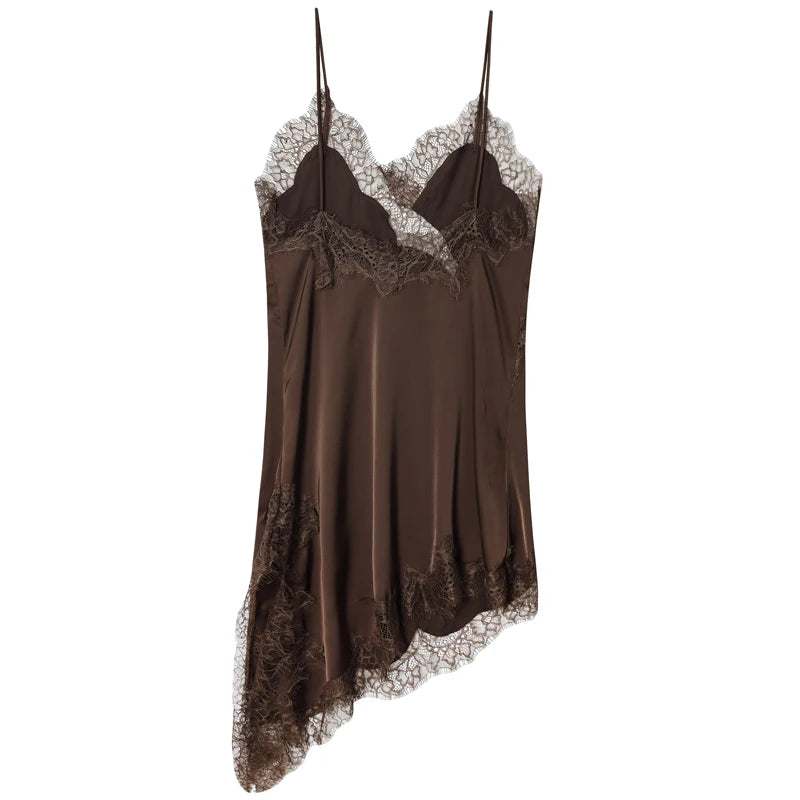 Lace Asymmetric Slip Dress – Summer 2026 Collection