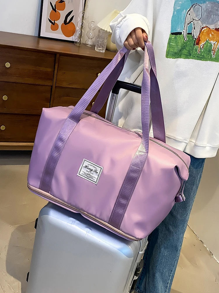 Travel Duffle Bag Nylon Waterproof Sports Gym Tote Bags for Women