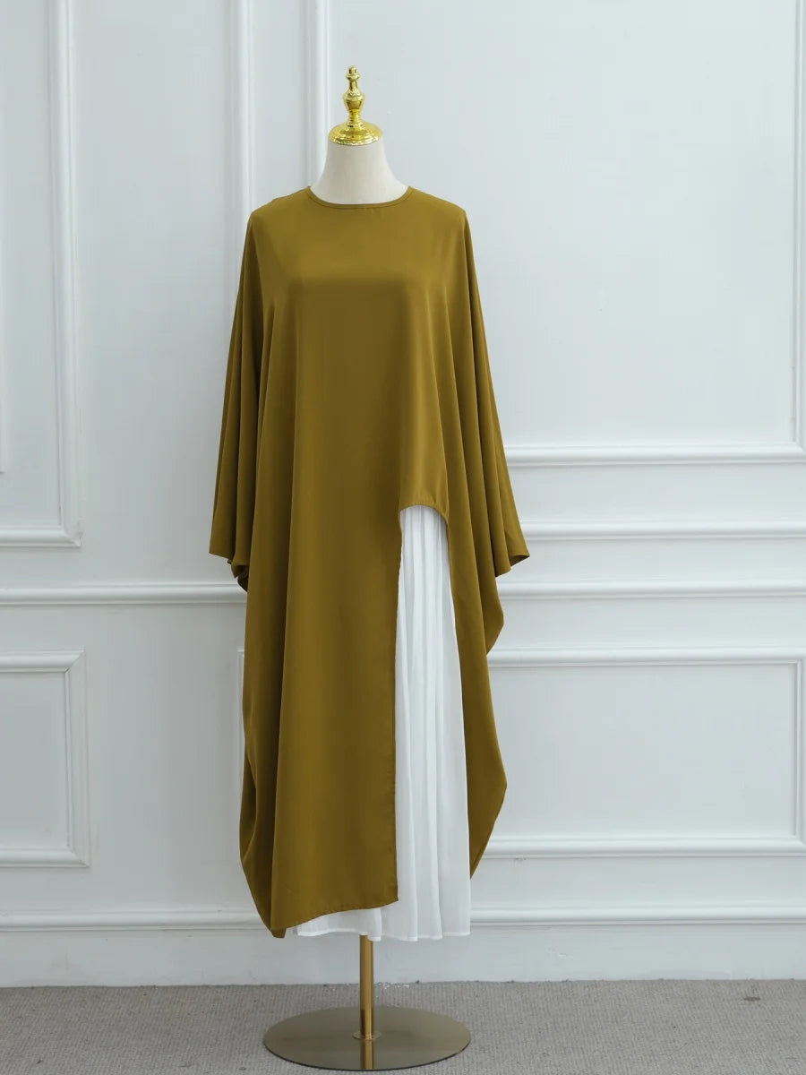 Elegant Modest Abaya – Irregular Solid Long Dress for Muslim Women