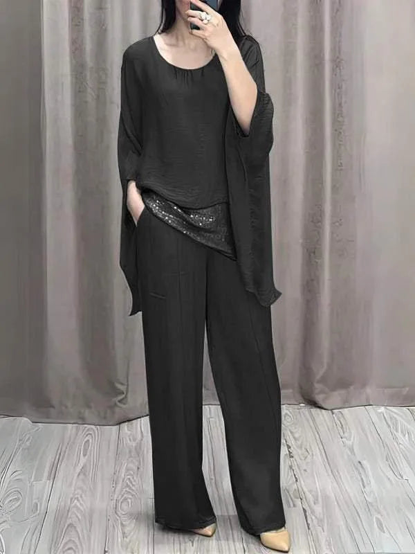 Women Double-layer Top Two-piece Suit
