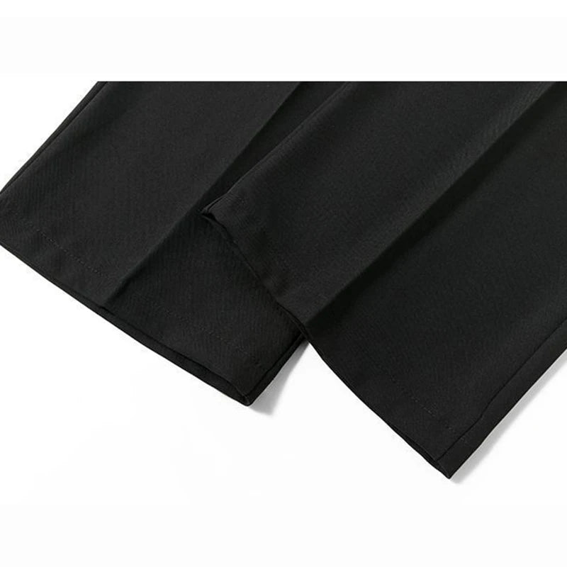 Spring Women Lace Up Straight Leg Suit Pants