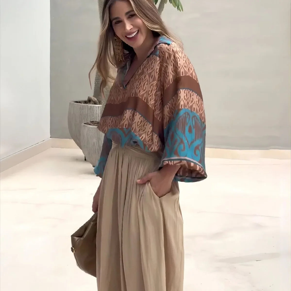 Pant Sets Two Pieces Women Tracksuit Ankle Length Wide Leg Pants