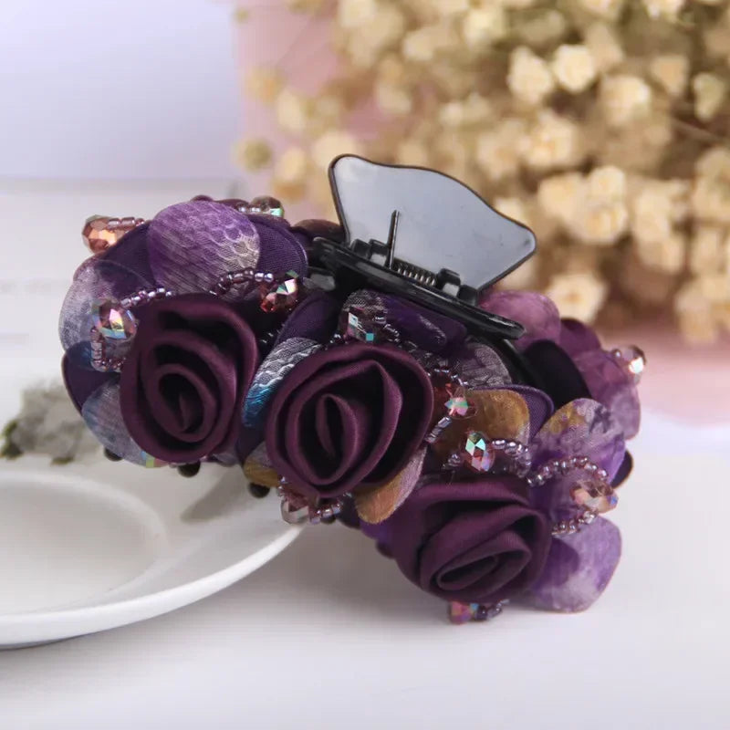 Women Hair Flowers  Claw Clips